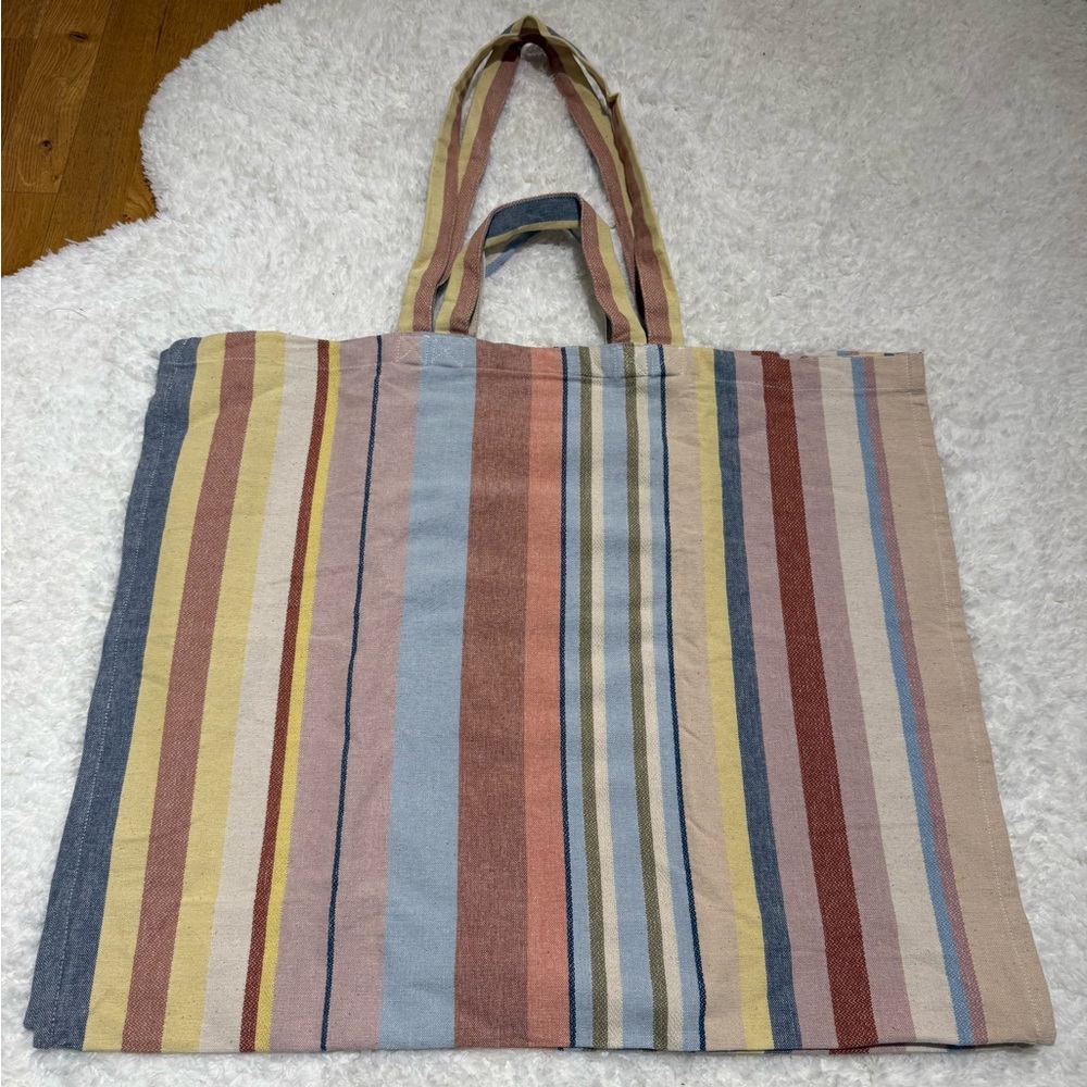 New Dirch Company Dille & Kamille Striped Multicolor Shopper Tote Bag